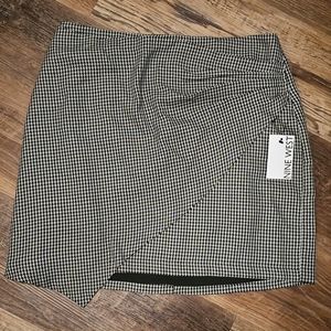 Nine West Houndstooth Wrap Skirt